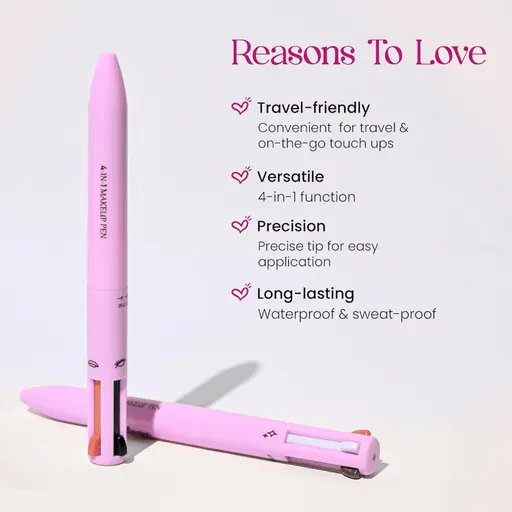 4-in-1 Multifunction Makeup Pen: Eyeliner, Lip Liner, Eyeshadow, Highlighter view 2