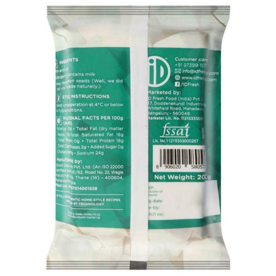 iD Fresh Natural Paneer 200 Gms view 2