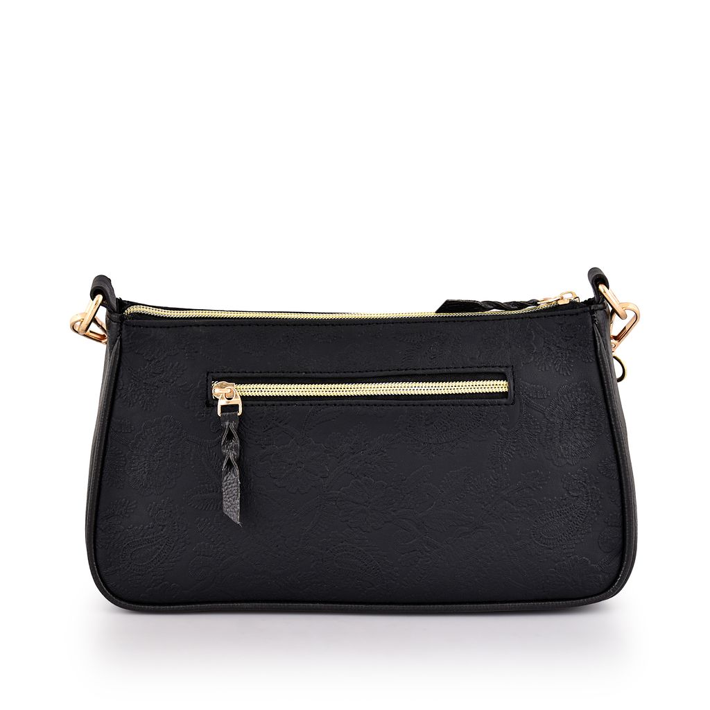Lychee Bags PU Women Blaclk Printed Sling Bag view 2