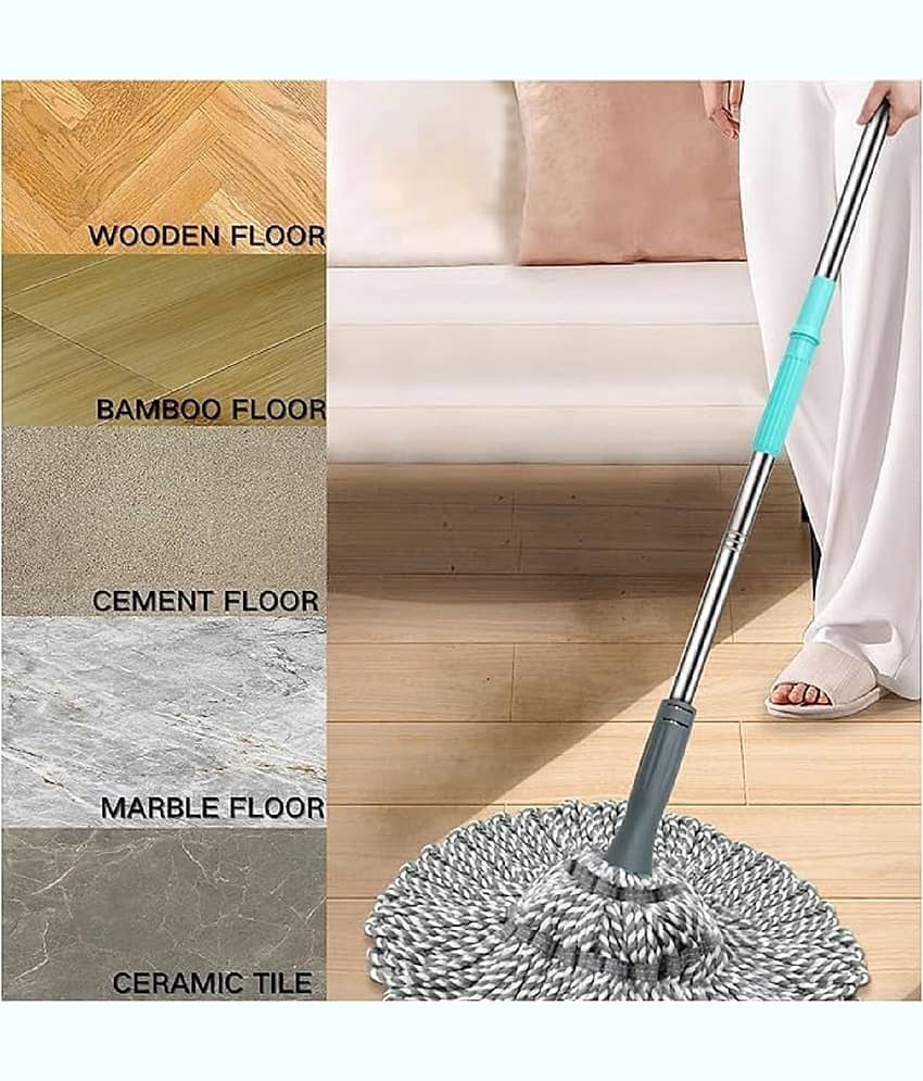 RAMDEV ENTERPRISE Handle Mop ( Extendable Mop Handle with 360 Degree Movement ) view 2