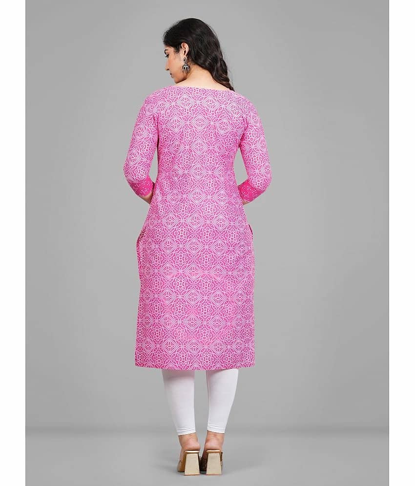 Parastri Pink Cotton Maternity Kurta view 2
