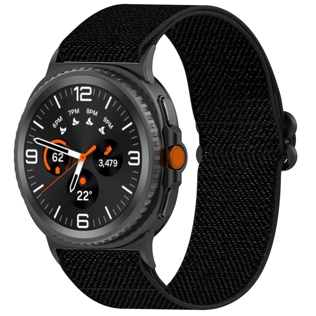 ZAPPER Elastic Nylon Watch Strap Compatible with Samsung Watch 8 & Watch 8 Classic – Breathable Stretchable Band with Metal Connectors, Comfortable Sport Loop for Men & Women