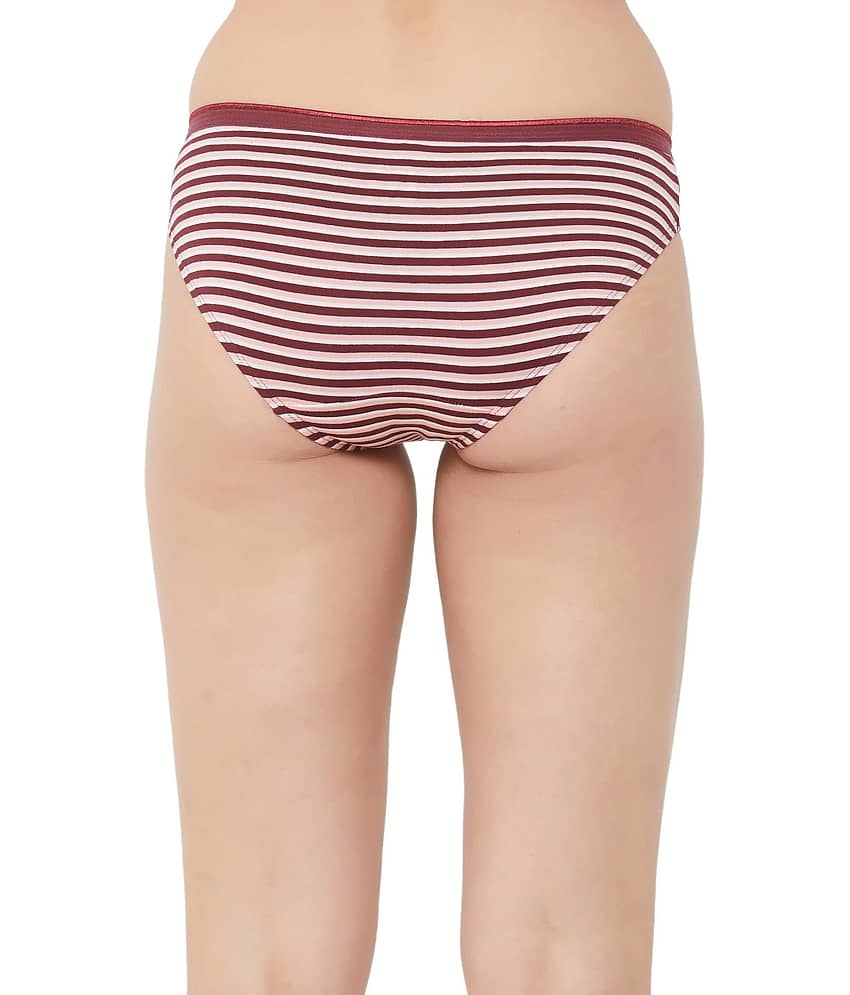 Soie Pack of 3 Cotton Blend Bikini For Women ( Multicolor ) view 2