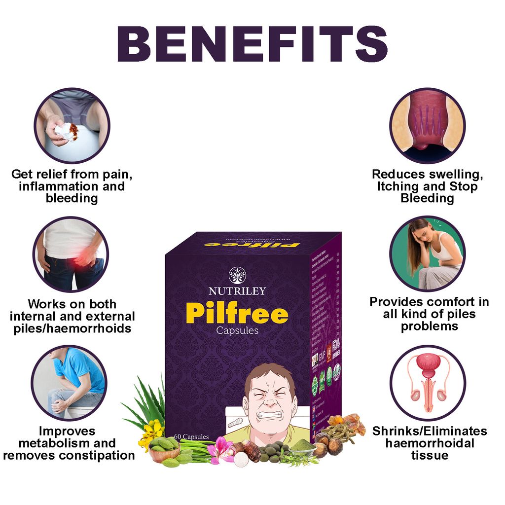 Nutriley Pilfree - Piles Care Capsules (60 Capsules) view 2