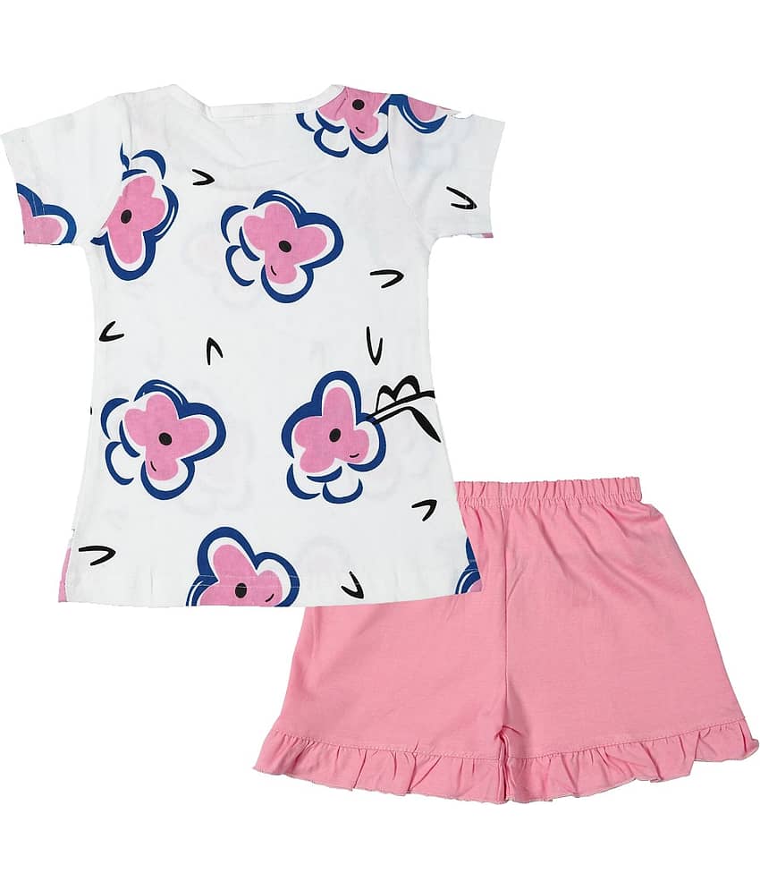 CATCUB Girl's Cotton Top & Shorts / hot pants(Pink) view 2