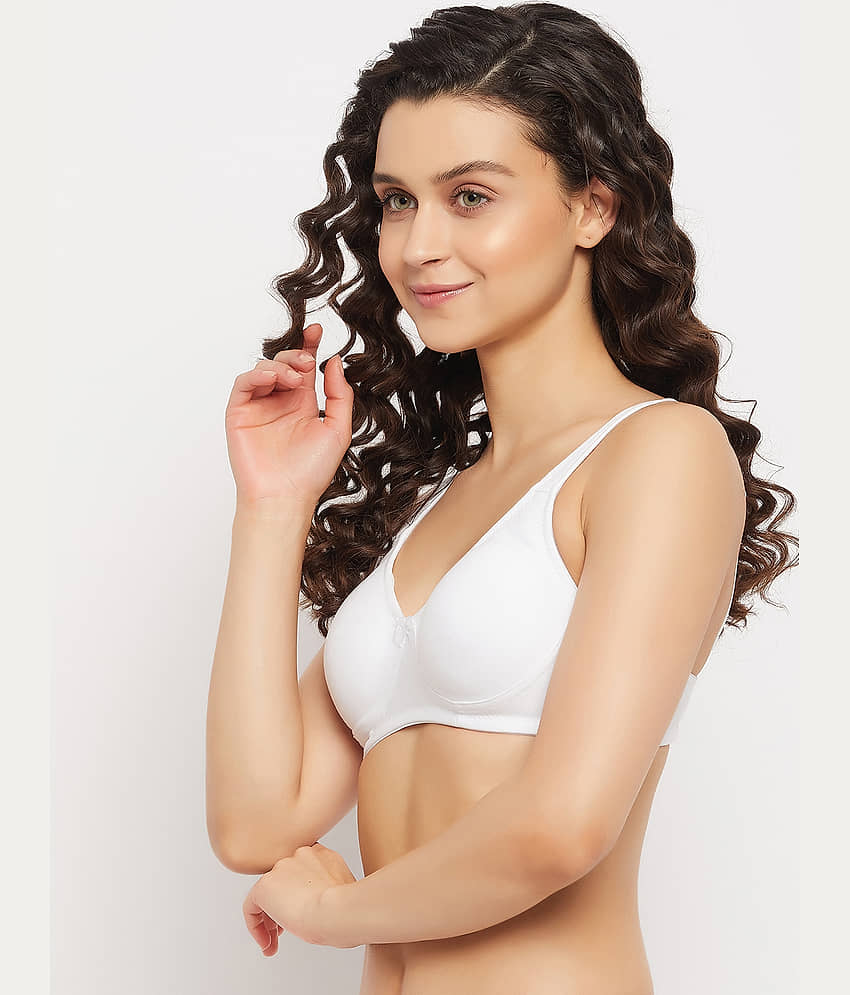 Clovia Cotton Non Padded Women's T-Shirt Bra ( White ) view 2