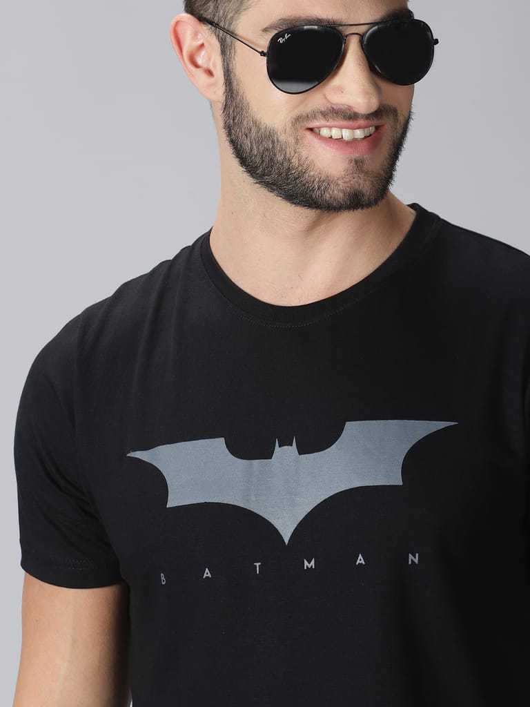 Cotton Black Batman T-Shirt view 2