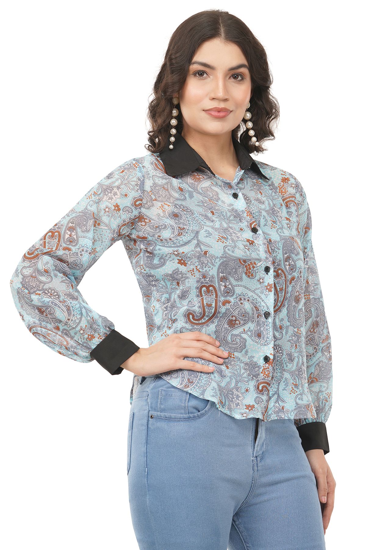 Womens Trendy Georgette Shirt view 2