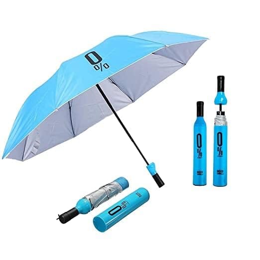 Bottle Umbrella Windproof Double Layer Umbrella with Bottle Cover for UV Protection & Rain, For Men, Women, and Kids (Multicolor) - Randomly Assorted view 2
