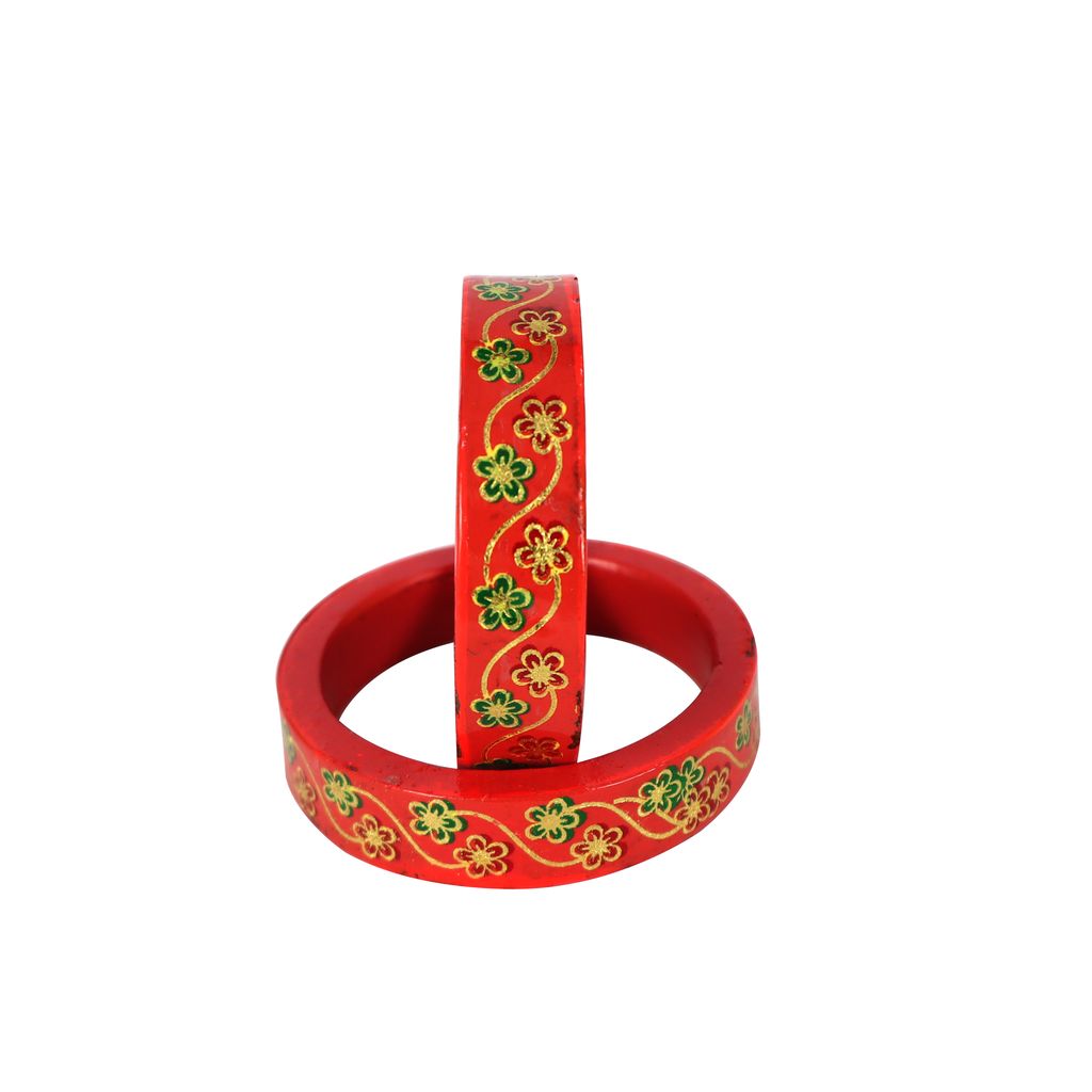 FHS Rajasthani Flowers Design - Peach view 2