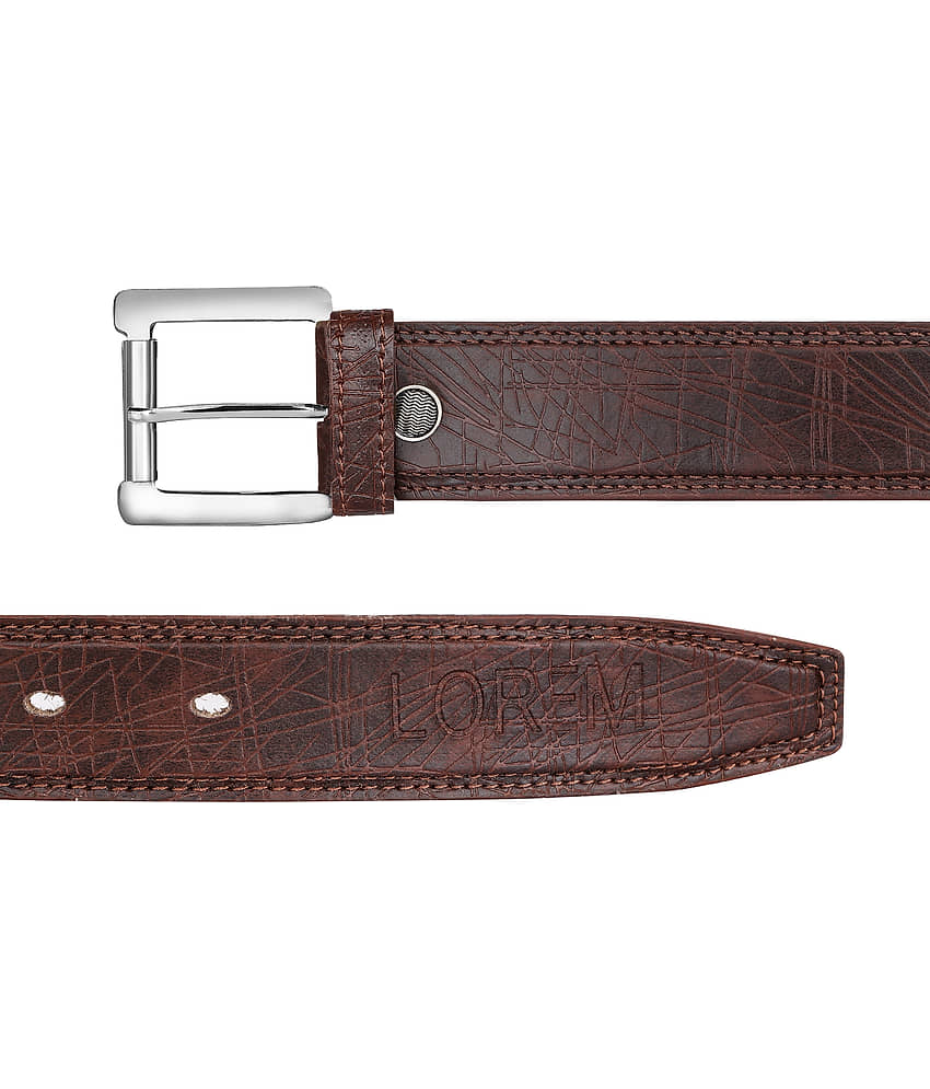 Lorem - Brown Synthetic Men's Formal Belt ( Pack of 1 ) view 2