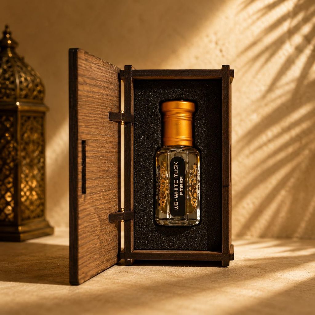 alnaqi fragrances White-Musk-Amber 12ml - Luxury Musk-Perfume-Men, No Alcohol Concentrated White-Musk-Attar, Original White-Amber-Oil, Long Lasting Arabic-Parfum view 2