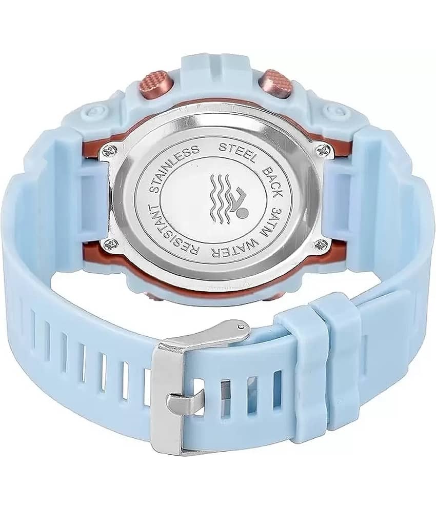 Viser Light Blue Silicon Digital Womens Watch view 2