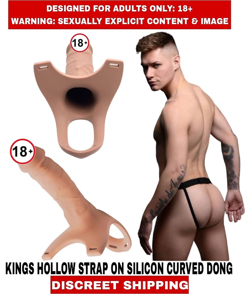 Male Sex Toys L U X Y Hollow Strap-On Dildo Silicon And Curved Dong Strap-On For Men view 2