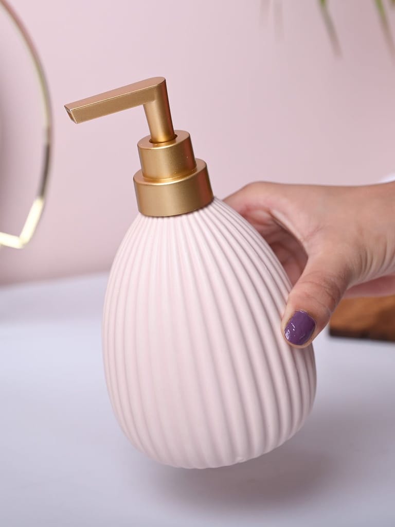 Pink Charm Soap Dispenser - Cylindrical Shape view 2