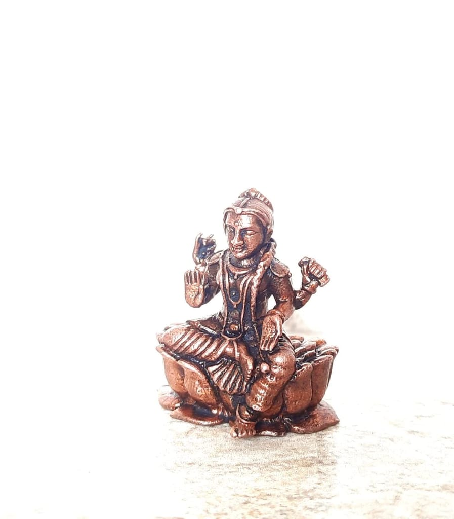 Searchers Paradise - Copper Idols ,1.3 inches, Copper Handmade Bala Tiripura sundari 55 Grams, Patina Antique Finish, Pack of 1 Piece view 2
