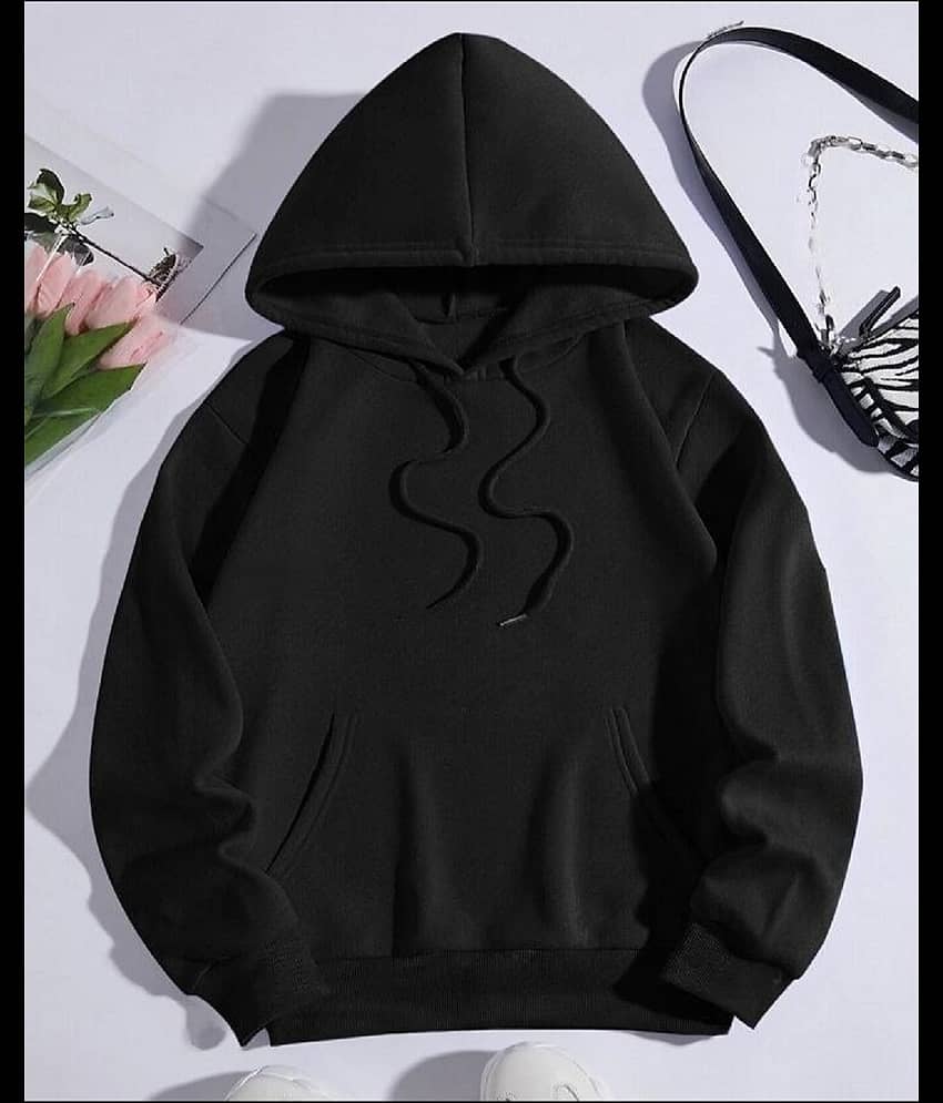 HARPITA Fleece Hooded Men's Sweatshirt - Black ( Pack of 1 ) view 2