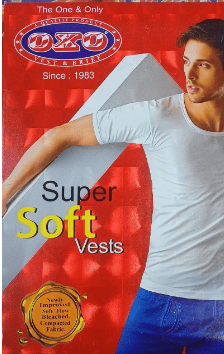 MEN COTTON VEST WHITE view 2