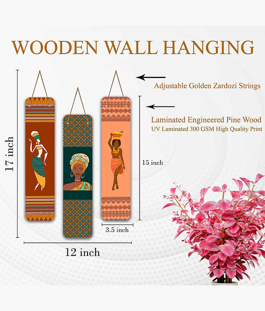Saf Wood Wall Sculpture Multi - Pack of 3 view 2