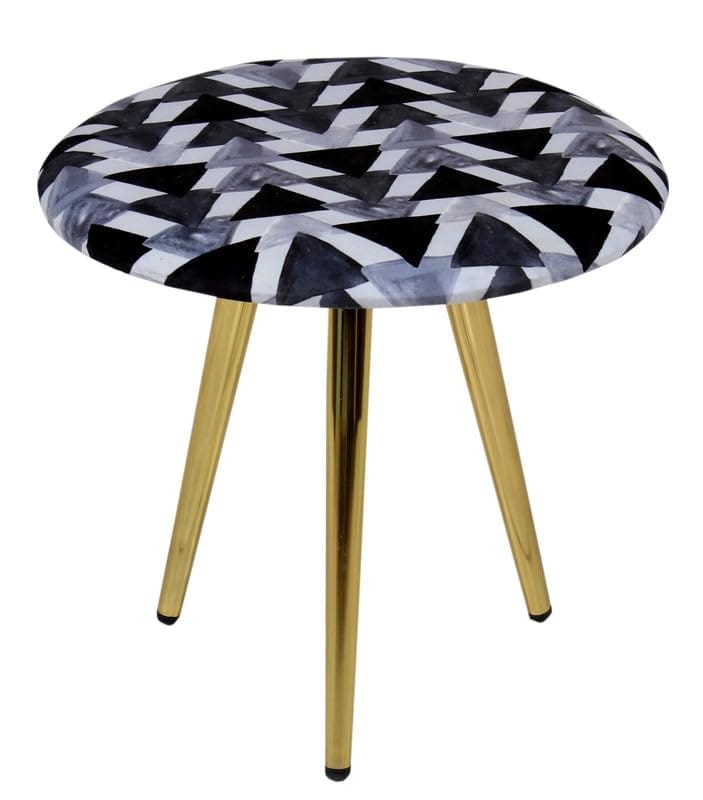ShadowKart Ottoman Stool for Bedroom | Metal Pouffes for Sitting Ottoman | Foot Rest Wooden Ottoman Foot stools | Stool for Balcony | Make up Dressing Side Table, Metal Coffee Table 18x18x16 Inch view 2