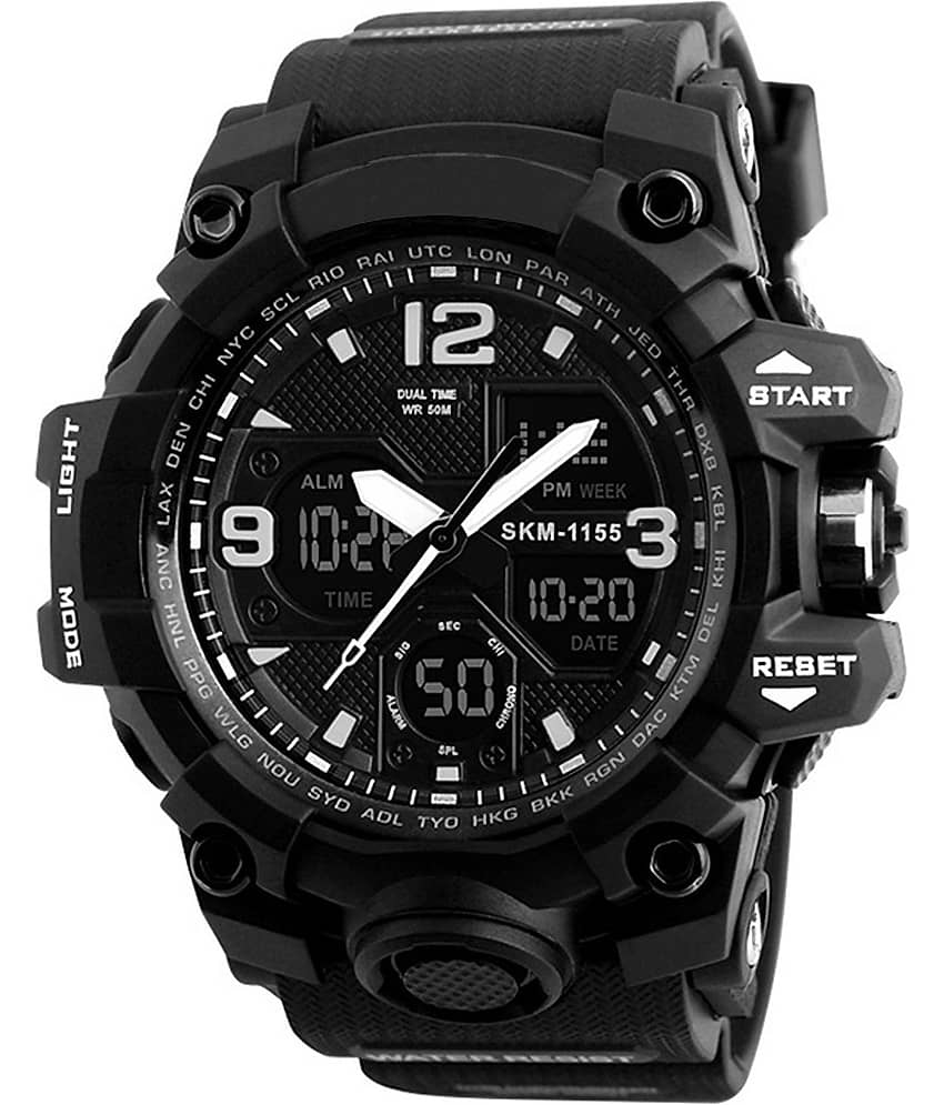 Harbor Black Nylon Analog-Digital Men's Watch