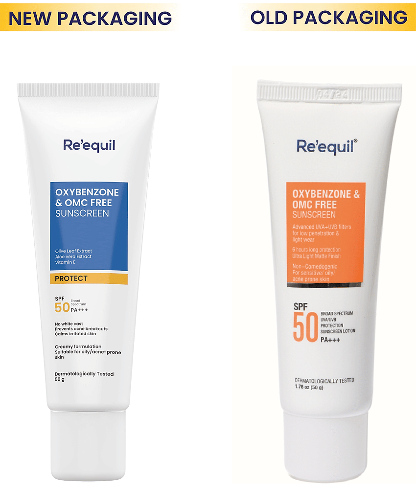 Re'equil Oxybenzone Free Sunscreen Spf 50 For Oily, Acne Prone Skin 50gm ( Pack of 1 ) view 2