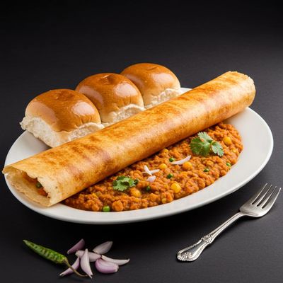 Chilli Pav Bhaji Dosa