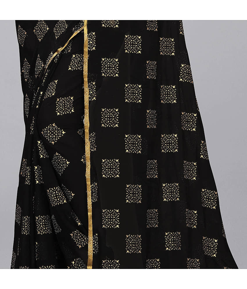 Rhey Chiffon Printed Saree With Unstitched Blouse Piece ( White ) view 2
