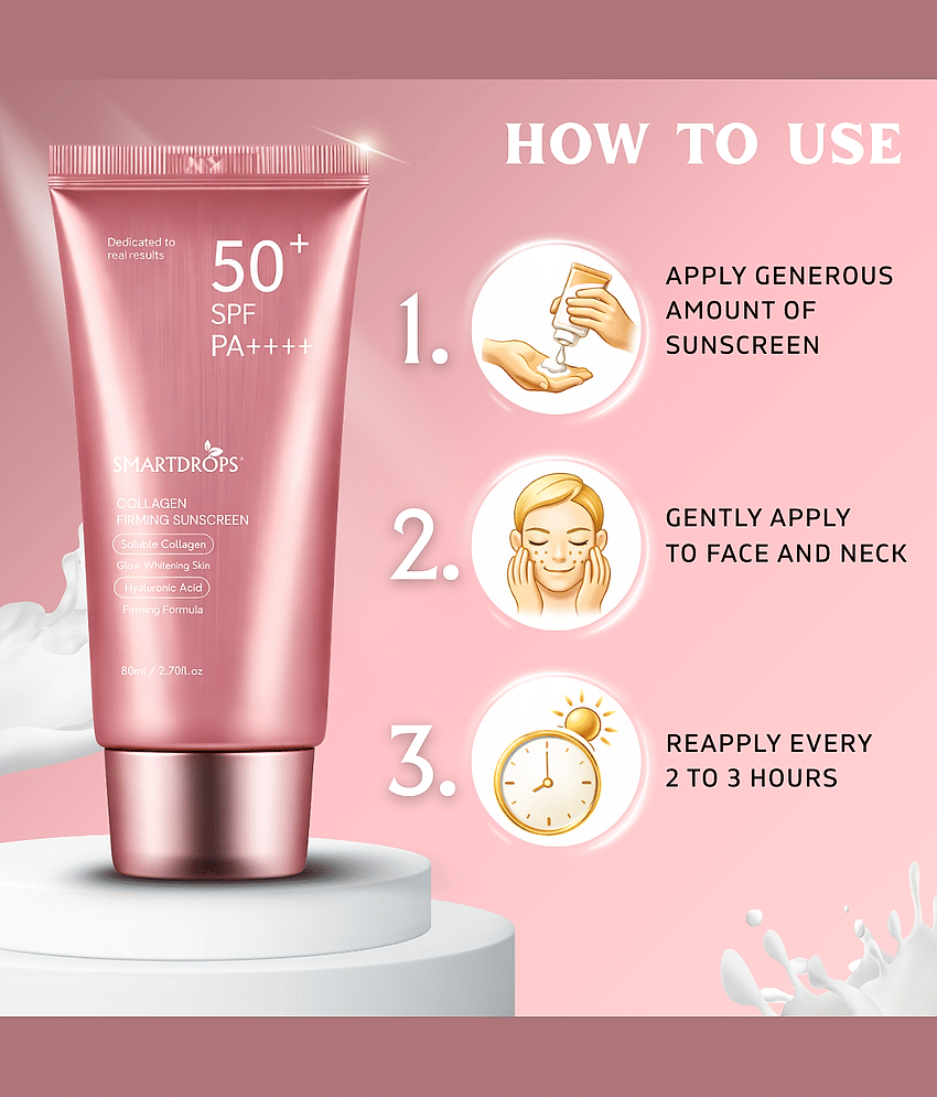 Smartdrops SPF 50 Sunscreen Cream For All Skin Type ( Pack of 3 ) view 2