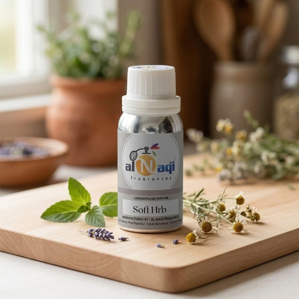 alNaqi SOFT HRB 100g - Premium Artisanal Unisex Perfume, Long-Lasting Fresh Mint & Basil Blend, Soothing Botanical Aroma with Soft Musk for Daily Calm & Professional Freshness view 2