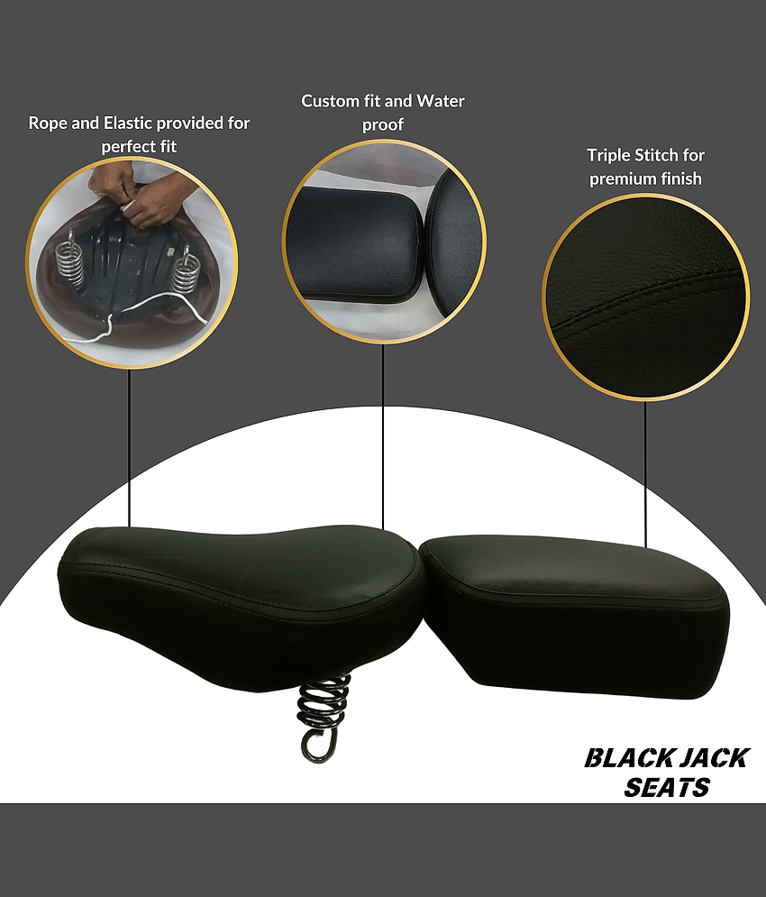 Black Jack Seats Classic 350 Plain Black Seat Cover | Premium Fit & Durable Protection view 2