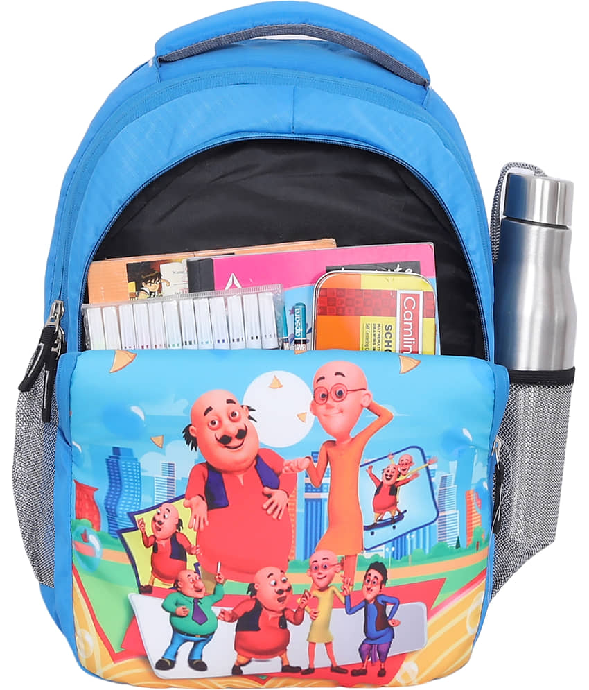 Perfect Star Teal Polyester Backpack For Kids view 2