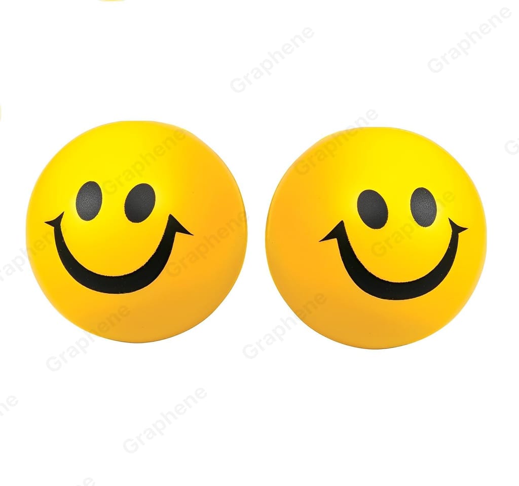 Yellow Smiley Face Stress Ball pack of 2 view 2