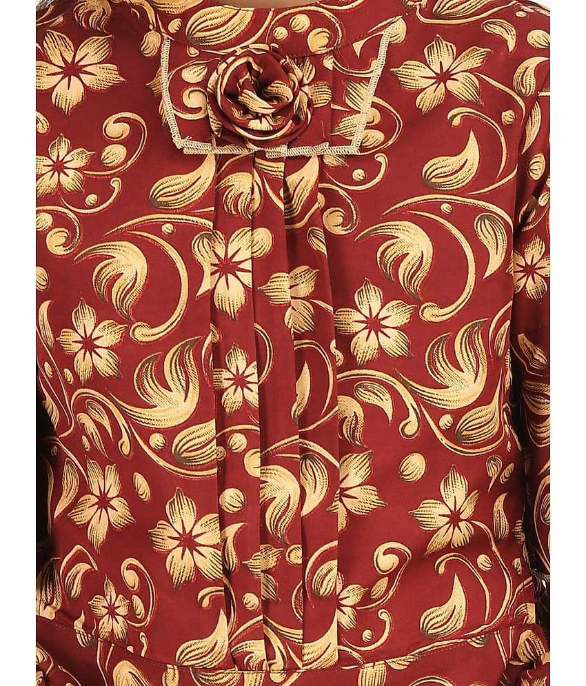 Being Naughty Pack of 1 Girls Polyester Top With Skirt ( Red ) view 2