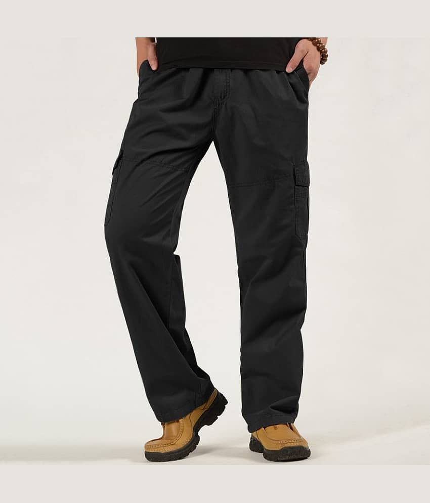 Reoutlook Regular Flat Men's Cargos - Gold ( Pack of 1 ) view 2