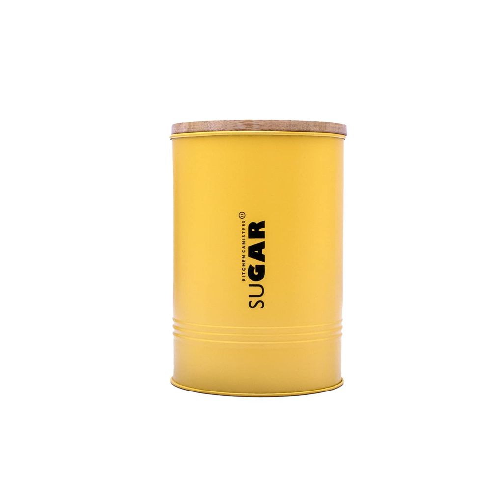 Craftlayout TIN Sugar Canister, Yellow 900 Ml view 2