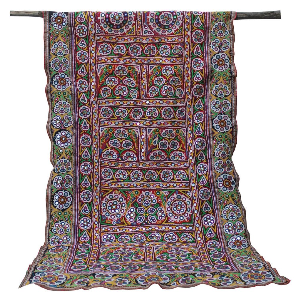 Garvi Gurjari (A Gujarat Govt Enterprise Multicolor Hand Embroidered Wall Hanging With Mirror Work(GGCEWH35) view 2