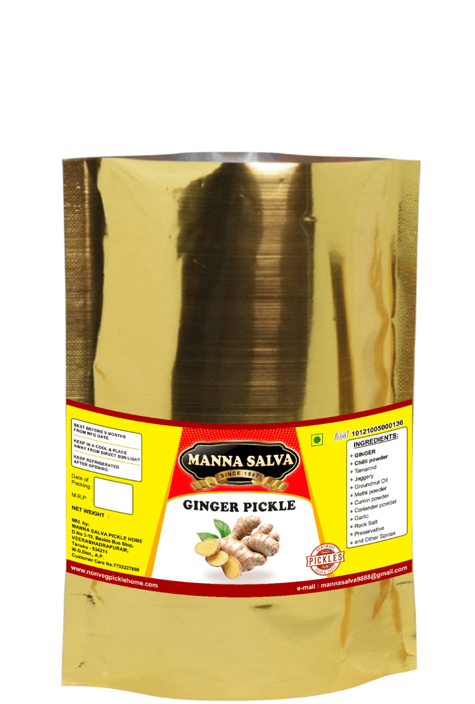 Manna Salva Pickles- Ginger Pickle - Veg Pickle view 2