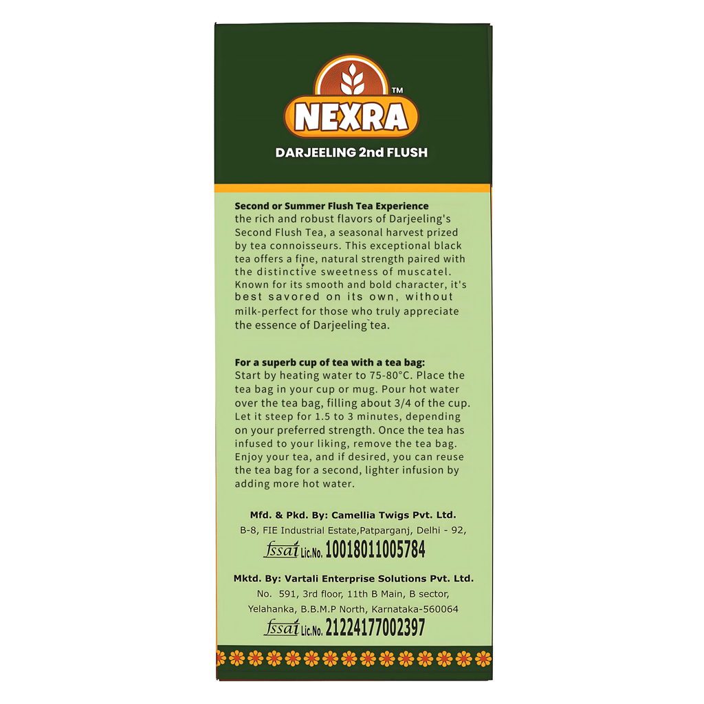 Nexra - Darjeeling Golden Hills Tea - 30 Exquisite Tea Bags for a Rich and Flavorful Experience | Green Tea | Morning Fresh Aroma view 2