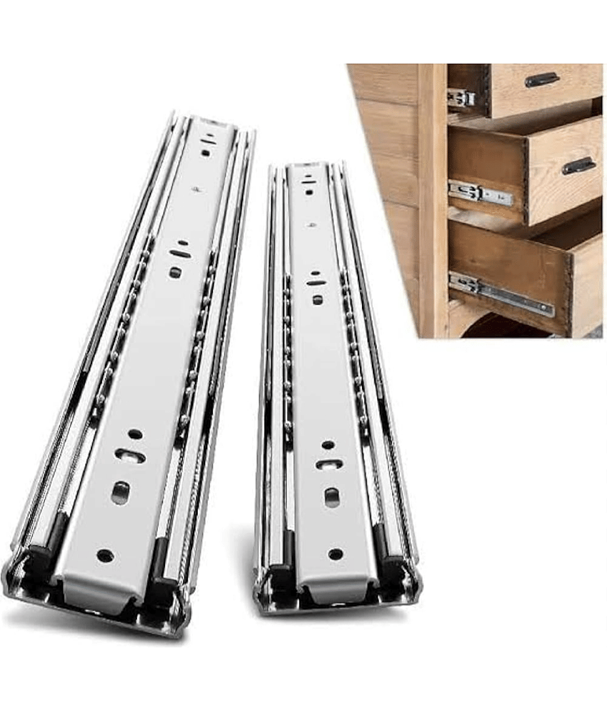 ADISON sliding drawer channel set pack of 1 pair (2pcs ) 18 inch with screws stainless steel view 2