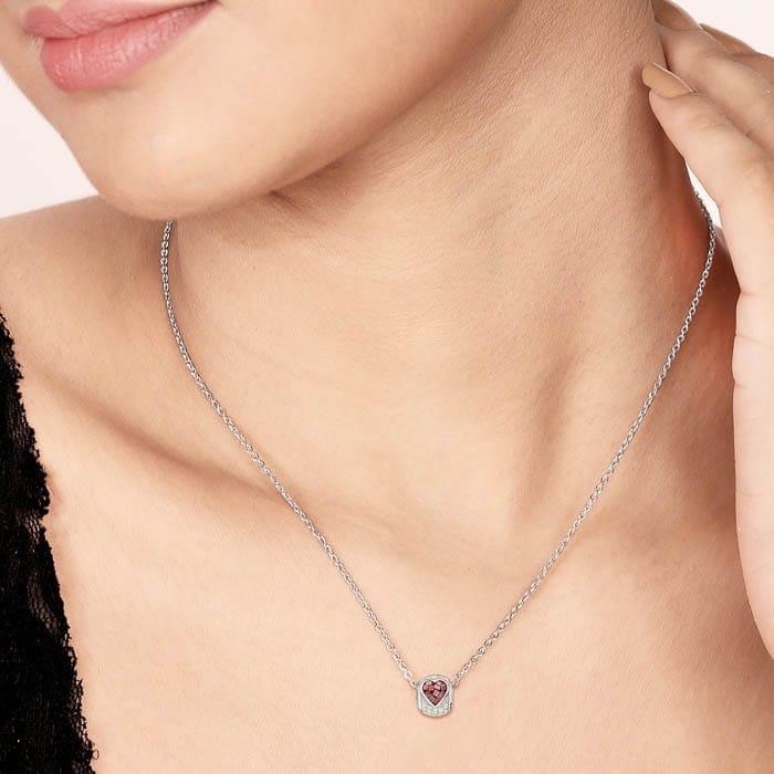 Silver Heartsy Pendant with Chain view 2