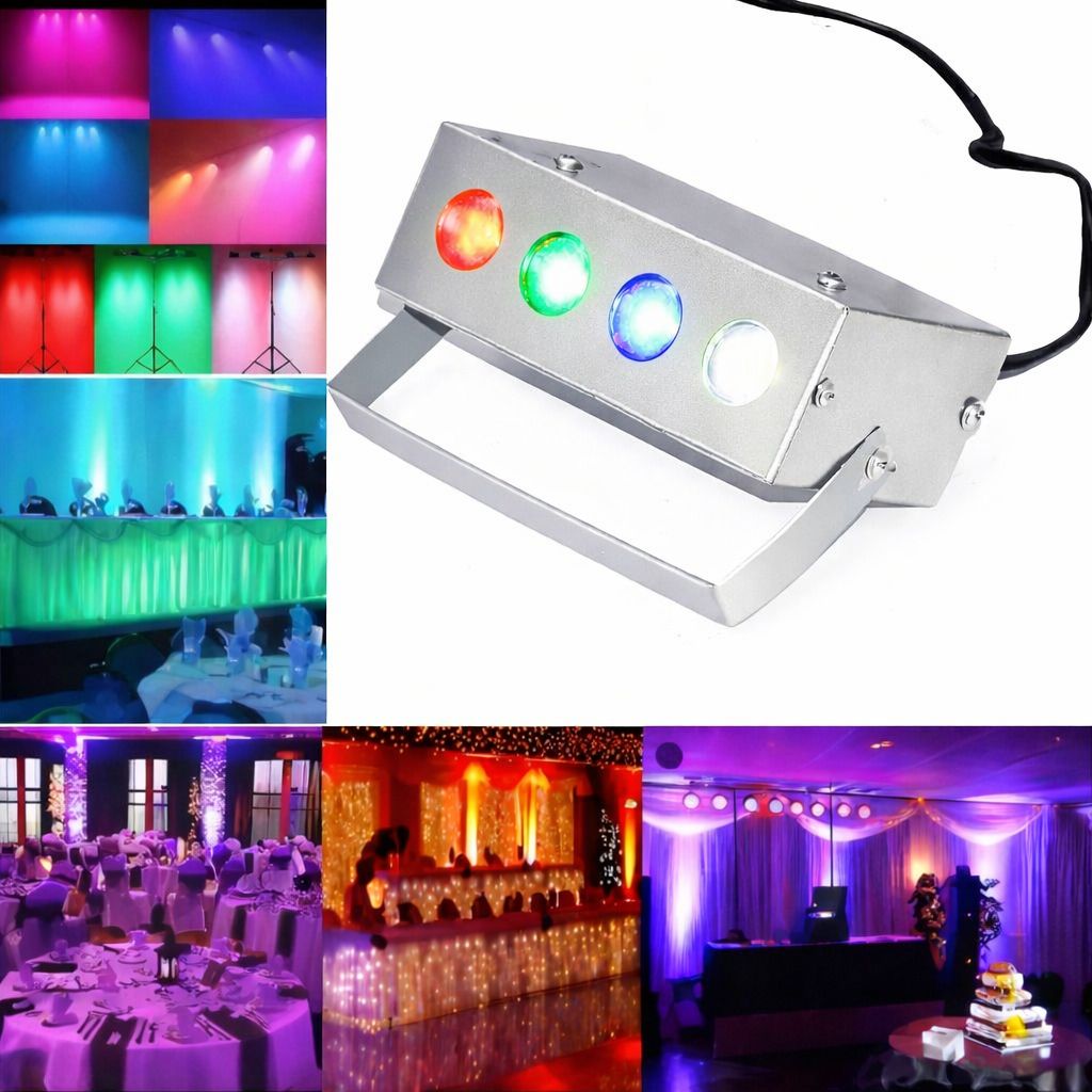 SPARKWORLD 4 LED Disco Light RGBW Mini Laser Projector Light for Party and DJ Shower Laser Light for Small Area Shower Laser Light. Multicolor Disco Ball Set For Home Decor (Ball Diameter: 1.7 Cm) | Size: 1.7cm | Colour: Parax view 2