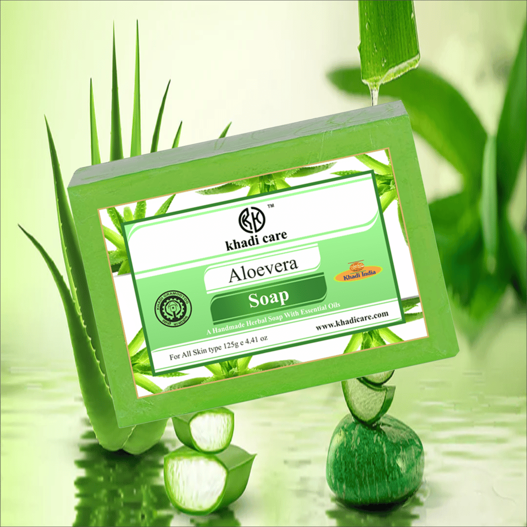 Khadi Care Herbal Aloevera Soap (Pack of 8) (pack of 3) view 2