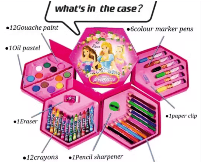 Kishu Koko 46-in-1 Colour Art Kit for Kids – Crayons, Color Pencils, Water Colors & Sketch Pens Set view 2
