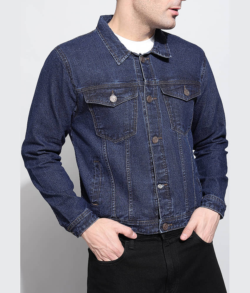 Aflash Denim Men's Denim Jacket - Navy ( Pack of 1 ) view 2