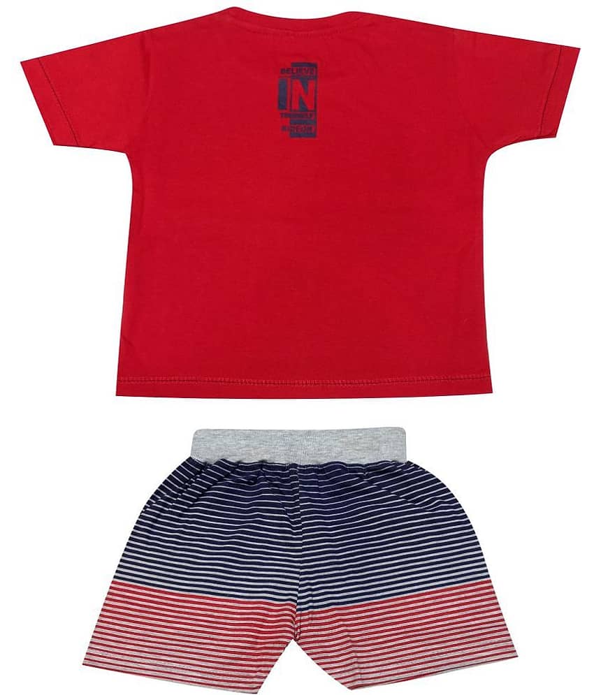 Kideon Pack of 1 Baby Boys 100% Cotton Top & Shorts ( Navy ) view 2