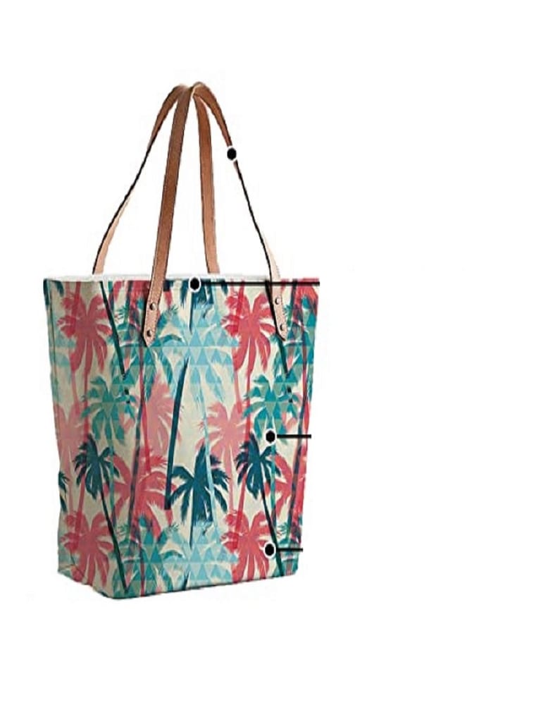 Lychee bags Women Printed White Canvas Tote Bags view 2