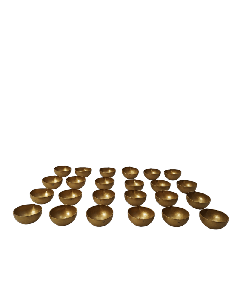 Homestyle India Tealight Candle Holder Stand Diwali Decoration Items Handmade T Light Diya Home Puja Decor Corporate Gifts for Deepawali (Set of 48) view 2