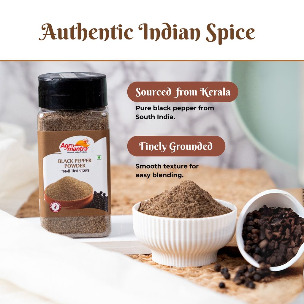 Agro Mantra Combo Of Black Pepper & Roasted Cumin Powder 100gm Each view 2