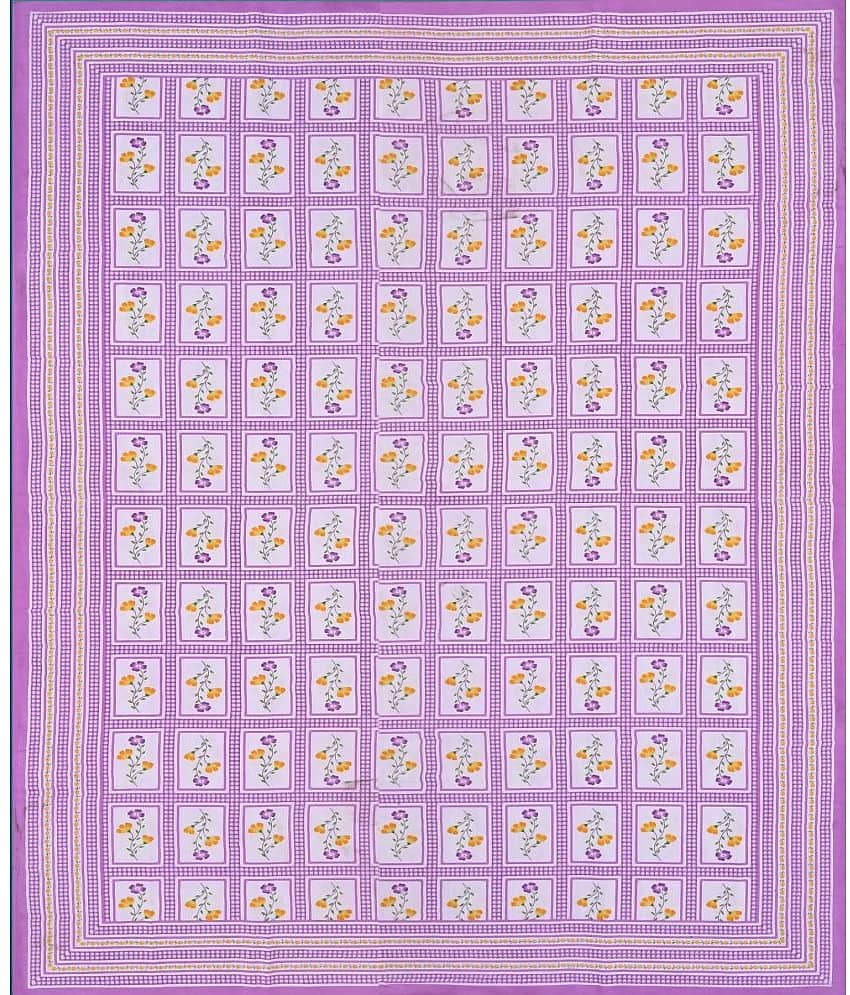 Uniqchoice Cotton 1 Double Bedsheet with 2 Pillow Covers ( Purple ) view 2